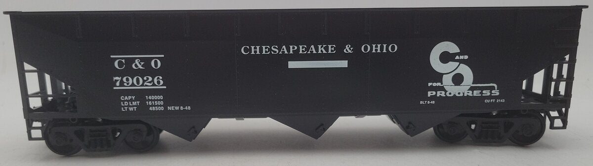 Weaver U3810 O Scale Chesapeake & Ohio Hopper Car #79026 (2-Rail) EX/Box