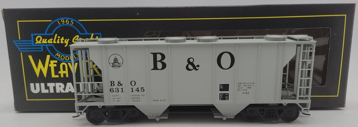 Weaver O Gauge Baltimore & Ohio 2-Rail Hopper Car #631145 EX/Box