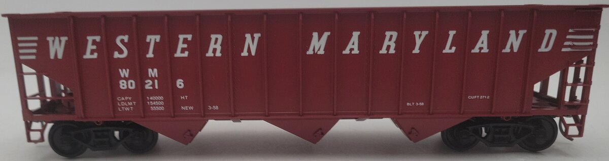 Weaver 80216 O Scale 2-Rail Western Maryland 3 Bay Hopper Car #80216 EX/Box