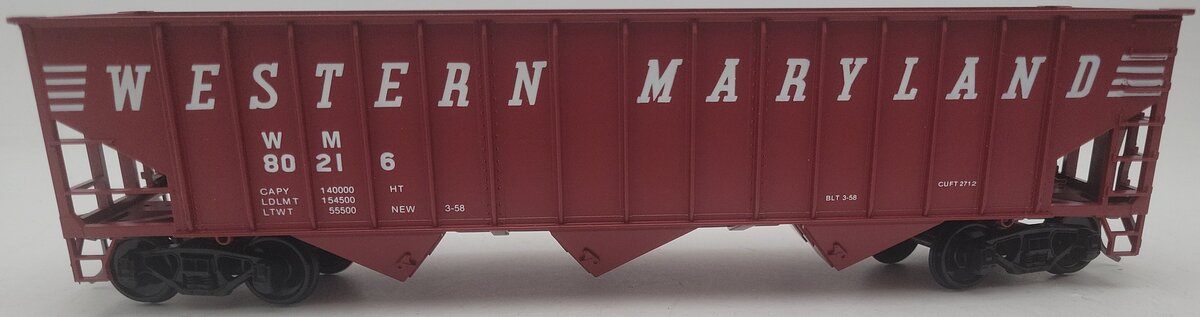 Weaver 80216 O Scale 2-Rail Western Maryland 3 Bay Hopper Car #80216 EX/Box