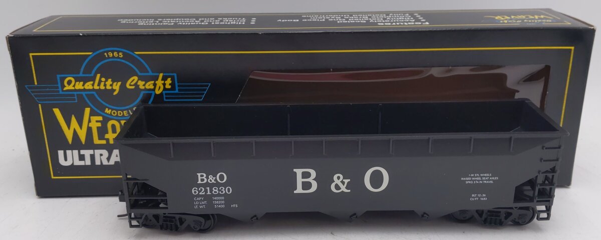 Weaver U3803 O Scale Baltimore & Ohio Hopper Car #621830 (2-Rail) EX/Box