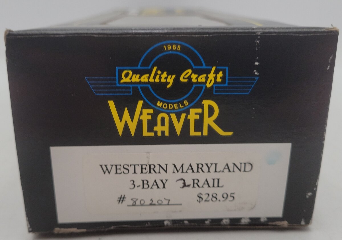 Weaver O Gauge Western Maryland 2-Rail Hopper Car #80207 EX/Box