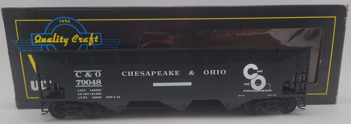 Weaver U3810 O Scale Chesapeake & Ohio Hopper Car #79048 - 2 Rail EX/Box