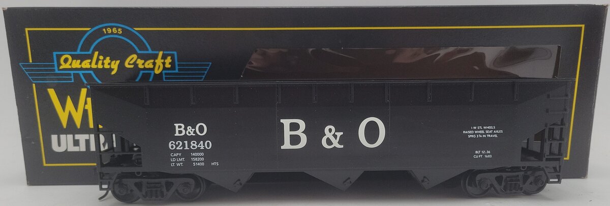 Weaver U3803 O Scale Baltimore & Ohio Hopper Car #621840 (2-Rail) EX/Box