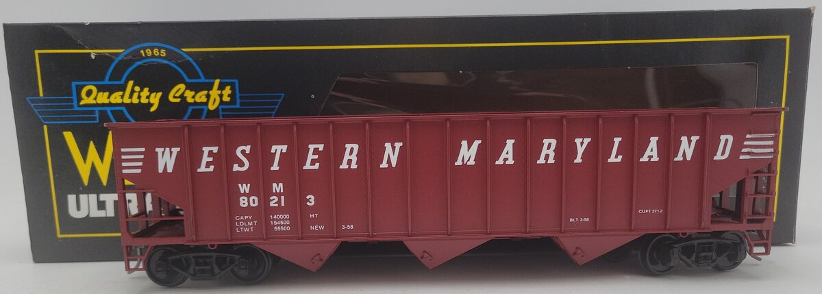 Weaver O Gauge Western Maryland 2-Rail Hopper Car #80213 EX/Box