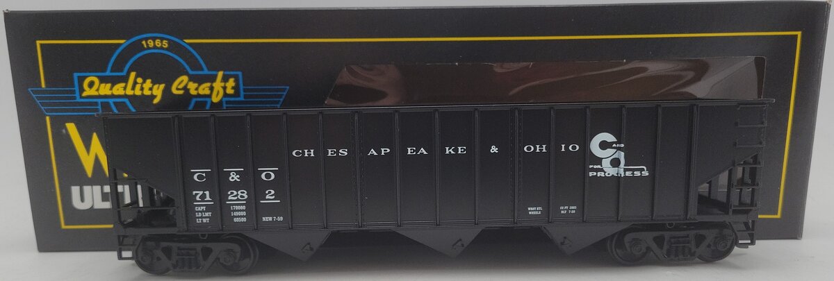 Weaver U2217 O Scale Chesapeake & Ohio Hopper Car #71282 (2-Rail) EX/Box
