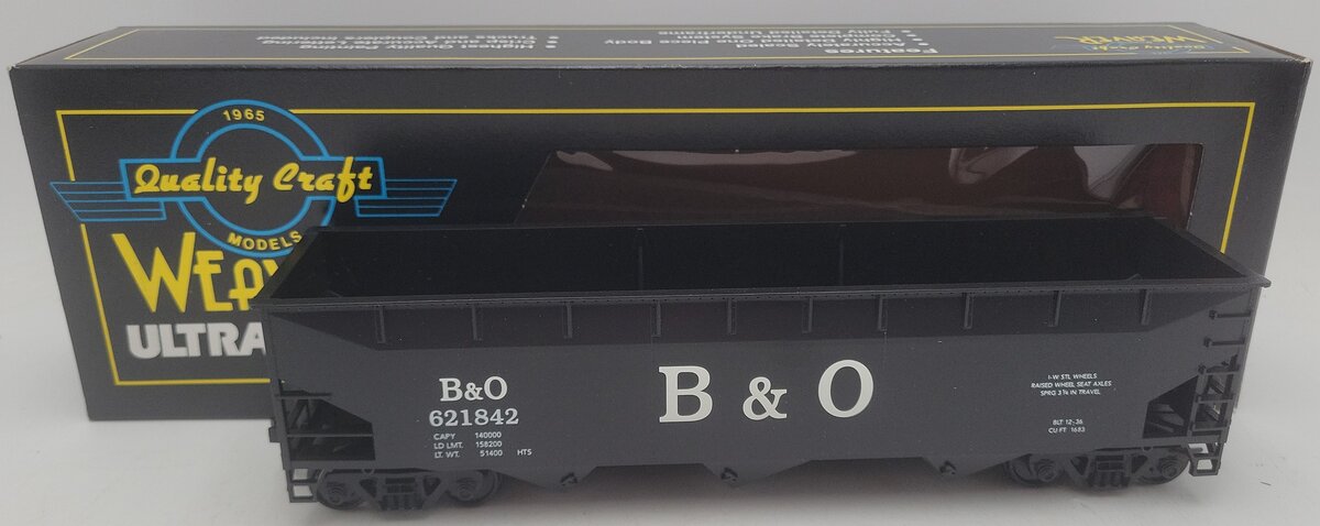 Weaver U3803 O Scale Baltimore & Ohio Hopper Car #621842 (2-Rail) EX/Box