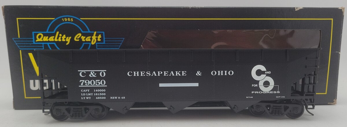 Weaver U3810 O Scale Chesapeake & Ohio Hopper Car #79050 - 2 Rail EX/Box