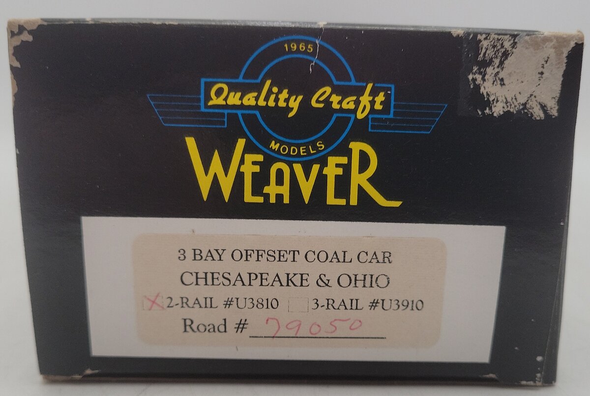Weaver U3810 O Scale Chesapeake & Ohio Hopper Car #79050 - 2 Rail EX/Box