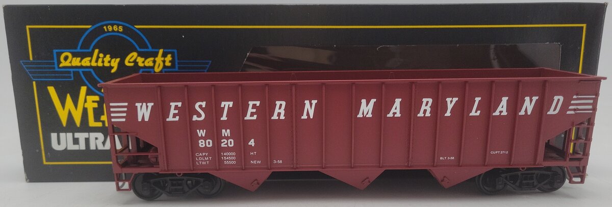Weaver O Scale 2-Rail Western Maryland Hopper Car #80204 EX/Box