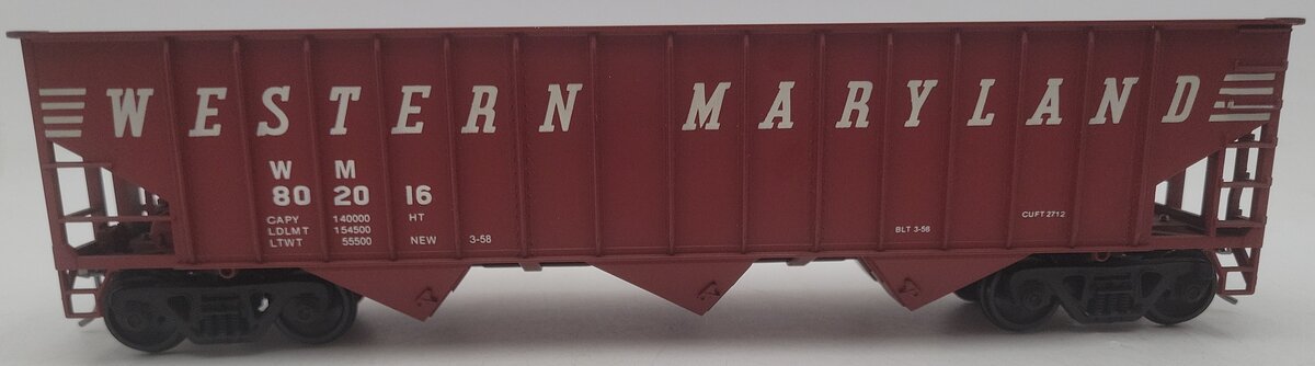 Weaver 4029 O Scale 2-Rail Western Maryland 3 Bay Hopper Car #802016 EX/Box