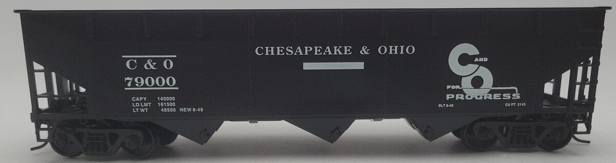 Weaver U3810 O Scale Chesapeake & Ohio Hopper Car #79025 (2-Rail) EX/Box