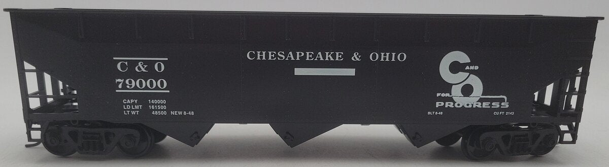 Weaver U3810 O Scale Chesapeake & Ohio Hopper Car #79025 (2-Rail) EX/Box