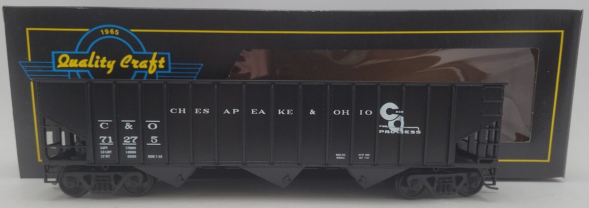 Weaver U2217 O Scale Chesapeake & Ohio Hopper Car #71275 (2-Rail) EX/Box