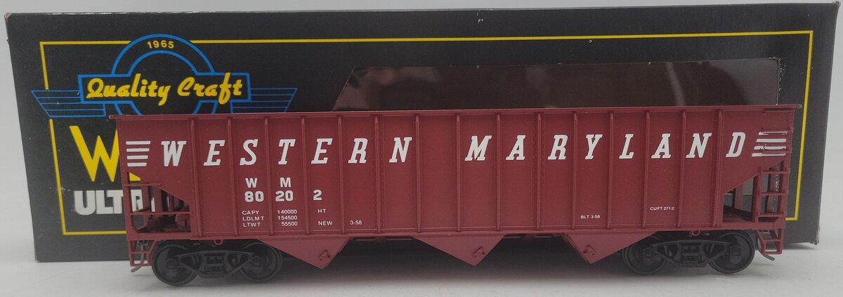 Weaver O Scale 2-Rail Western Maryland Hopper Car #80202 EX/Box