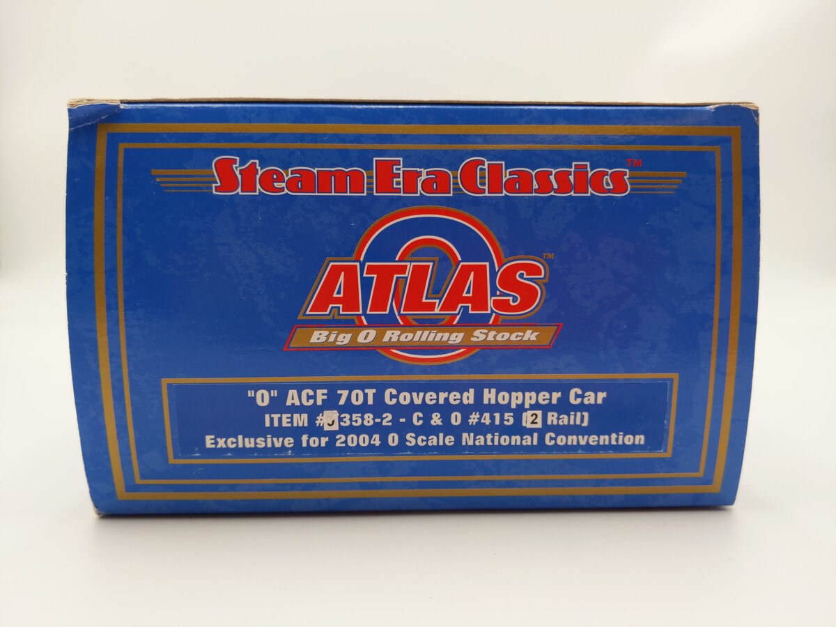 Atlas 9358-2 O Scale Chesapeake & Ohio Covered Hopper #415 (2-Rail) EX/Box