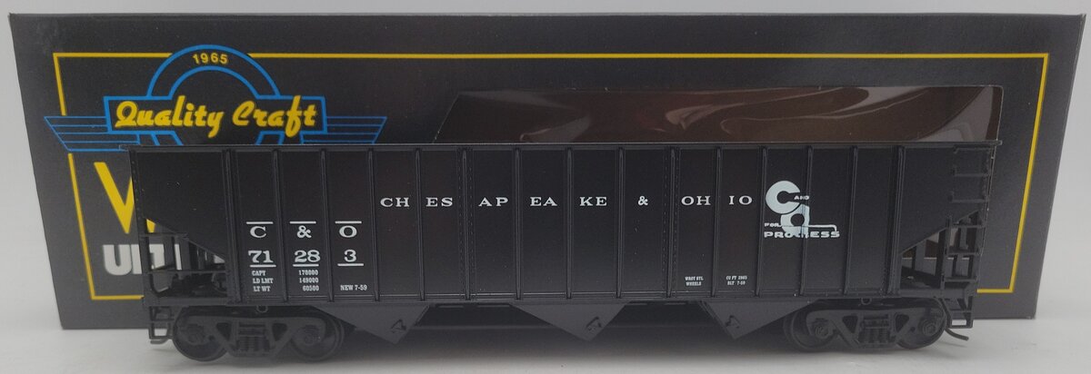 Weaver U2217 O Scale Chesapeake & Ohio Hopper Car #71283 (2-Rail) EX/Box
