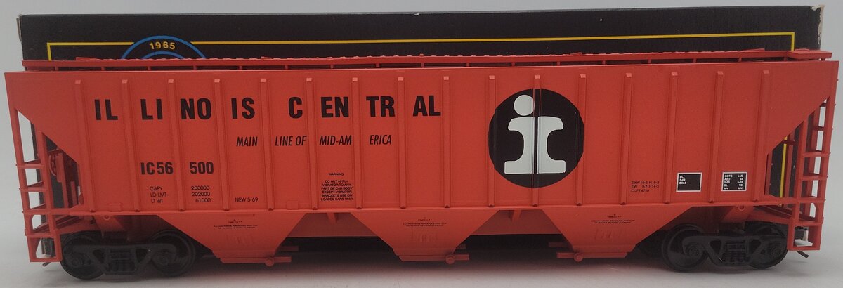Weaver U3612 O Scale Illinois Central Hopper #56500 (2-Rail) EX/Box