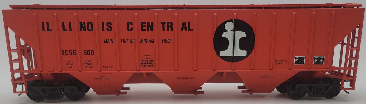Weaver U3612 O Scale Illinois Central Hopper #56500 (2-Rail) EX/Box