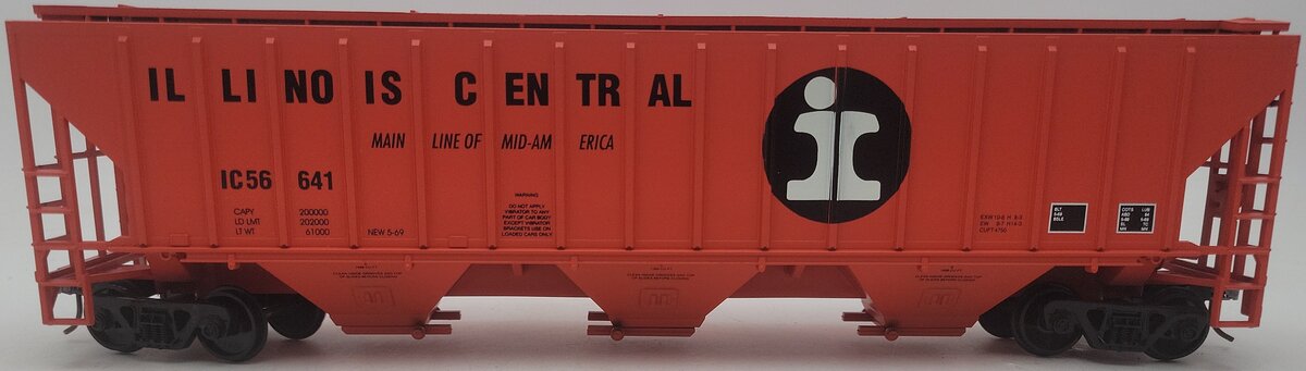 Weaver U3612 O Scale Illinois Central Hopper #56641 (2-Rail) EX/Box