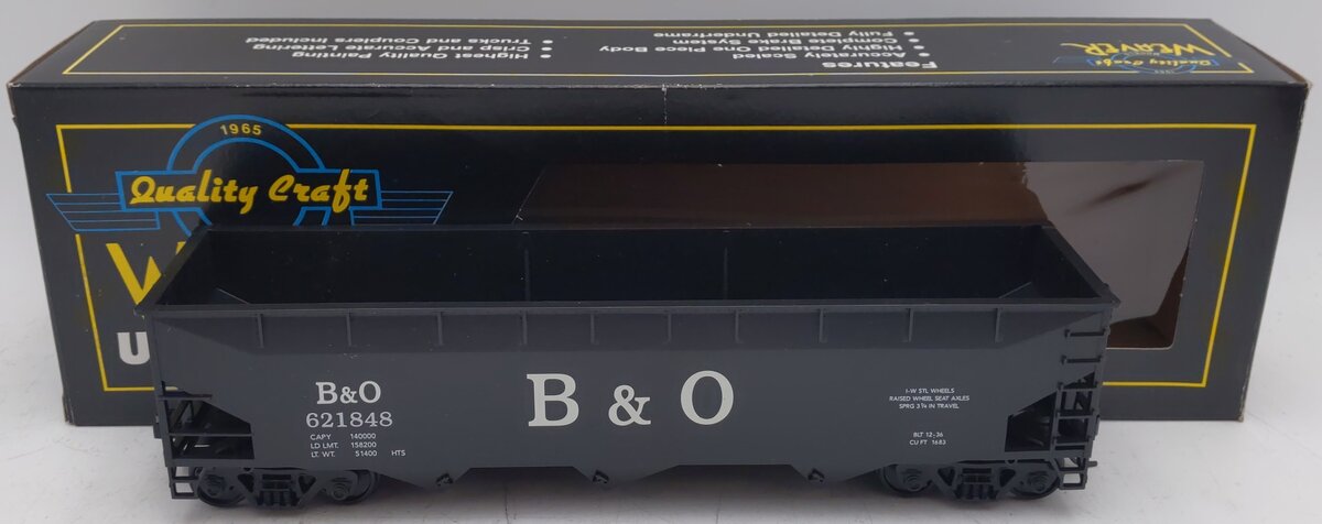 Weaver U3803 O Scale Baltimore & Ohio Hopper Car #621848 (2-Rail) EX/Box