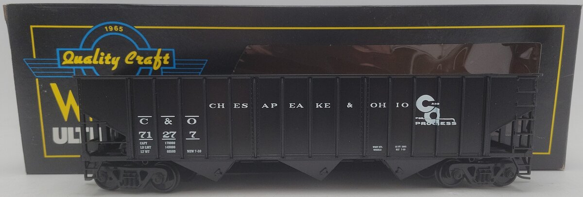 Weaver U2217 O Scale Chesapeake & Ohio Hopper Car #71277 (2-Rail) EX/Box