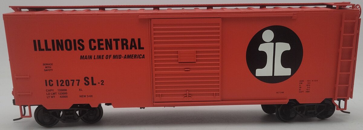 Weaver U2129 O Gauge Illinois Central Boxcar #12077 EX/Box