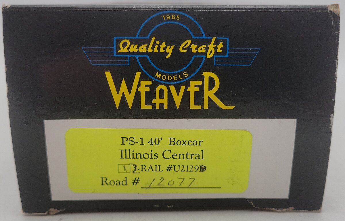 Weaver U2129 O Gauge Illinois Central Boxcar #12077 EX/Box