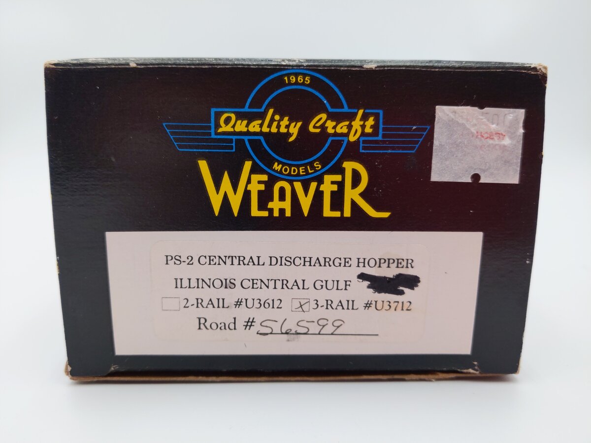 Weaver U3712 Illinois Central Hopper Car #56599 (2-Rail) EX/Box