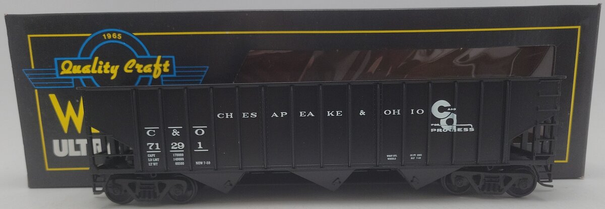 Weaver U2217 O Scale Chesapeake & Ohio Hopper Car #71291 (2-Rail) EX/Box