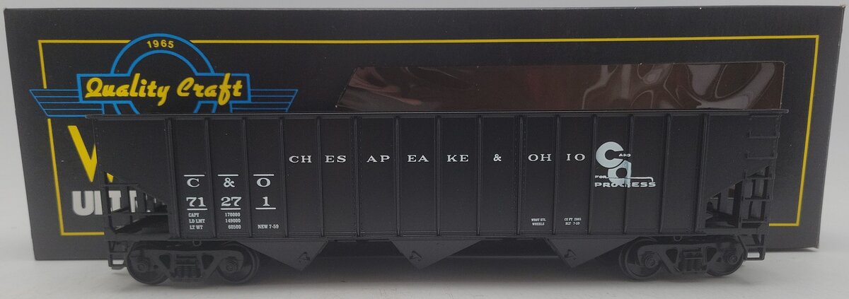 Weaver U2217 O Scale Chesapeake & Ohio Hopper Car #71271 (2-Rail) EX/Box