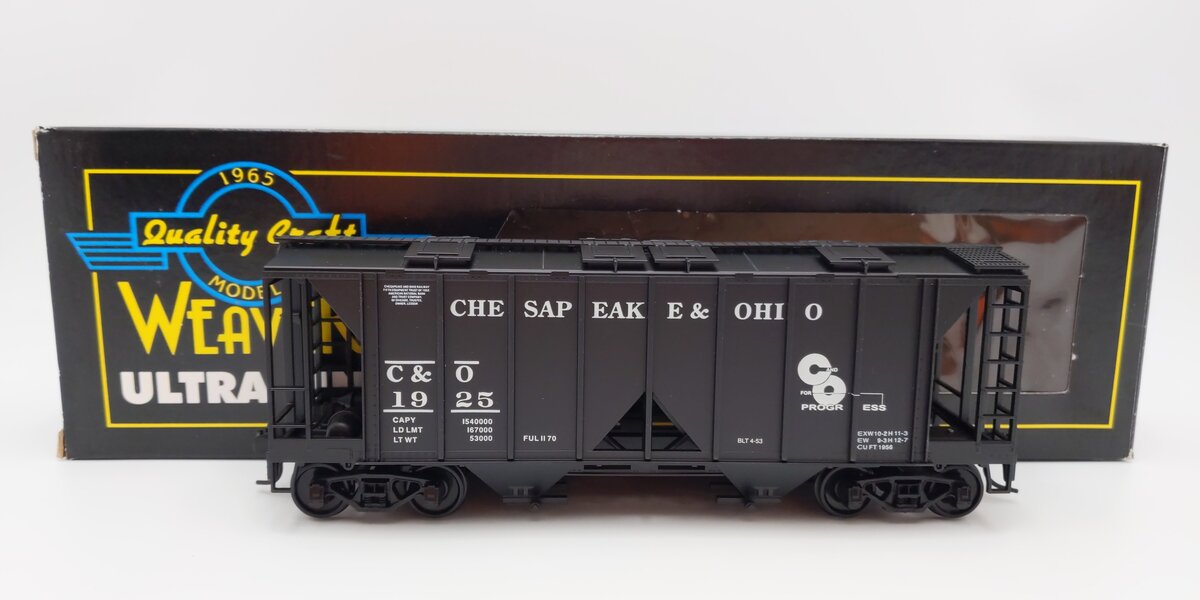 Weaver U19001S O Scale Chesapeake & Ohio AC-2 Covered Hopper #1925 (2-Rail) EX/Box