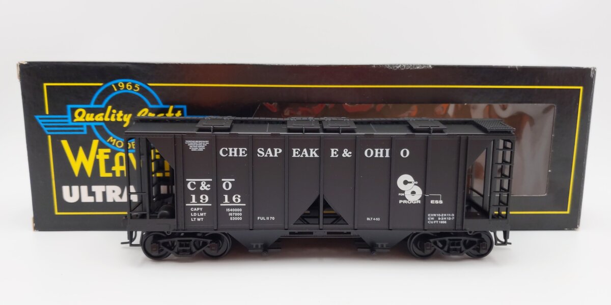 Weaver U19001S O Scale Chesapeake & Ohio AC-2 Covered Hopper (2-Rail) EX/Box