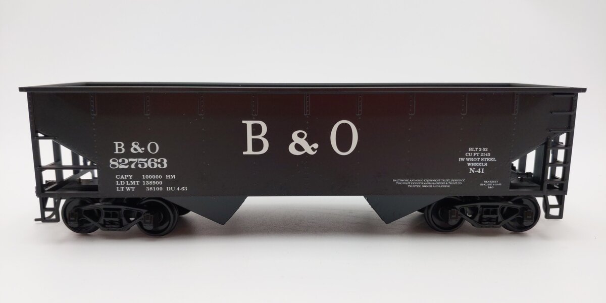 Weaver O Scale Baltimore & Ohio 2 Bay Offset Hopper #827563 (2-Rail) EX/Box