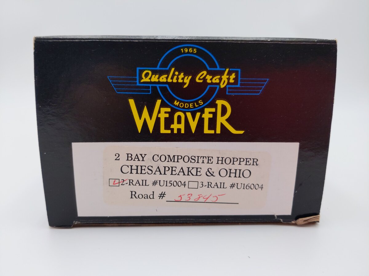 Weaver U15004 O Scale Chesapeake & Ohio Hopper Car #53845 (2-Rail) LN/Box