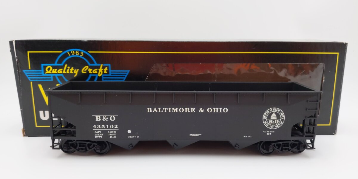 Weaver U3929LD O Scale Baltimore & Ohio 3 Bay Offset Coal Car #435102 (2-Rail) EX/Box
