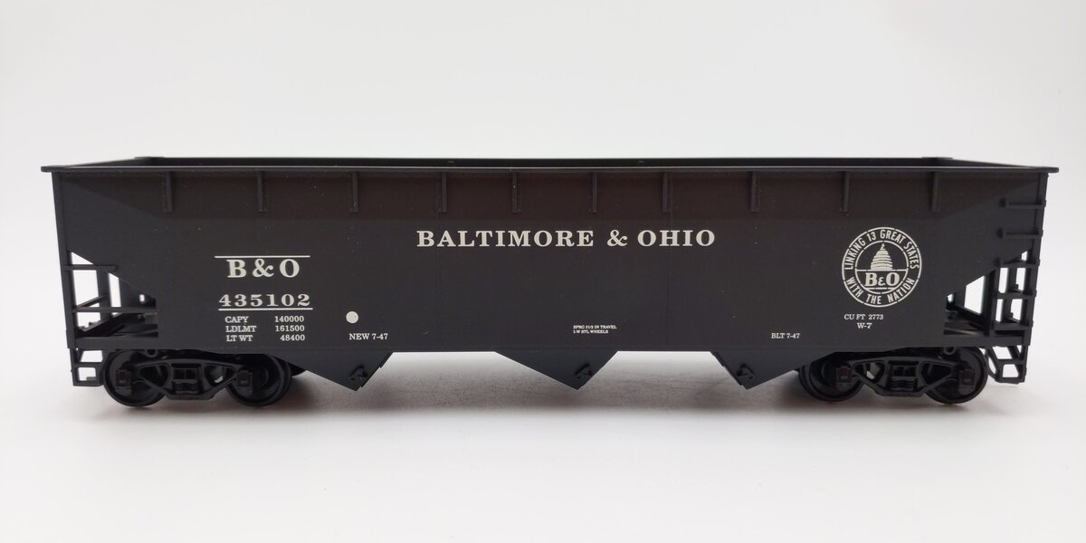 Weaver U3929LD O Scale Baltimore & Ohio 3 Bay Offset Coal Car #435102 (2-Rail) EX/Box