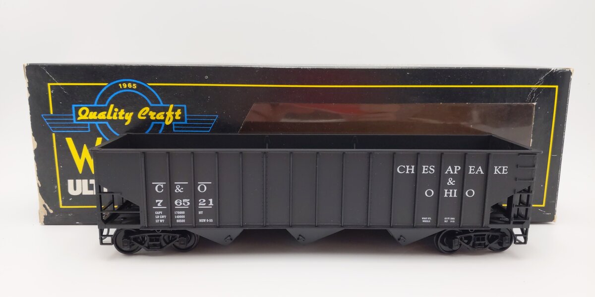 Weaver U2212 O Scale Chesapeake & Ohio 3-Bay Coal Car #76521 (2-Rail) LN/Box