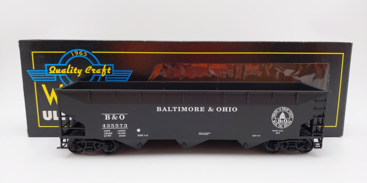 Weaver U3929LD O Scale Baltimore & Ohio 3 Bay Offset Coal Car #435437 (2-Rail) EX/Box