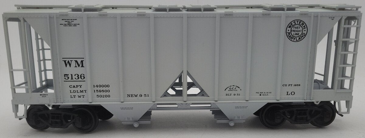 Weaver O Gauge Western Maryland 2-Rail Hopper Car #5136 EX/Box