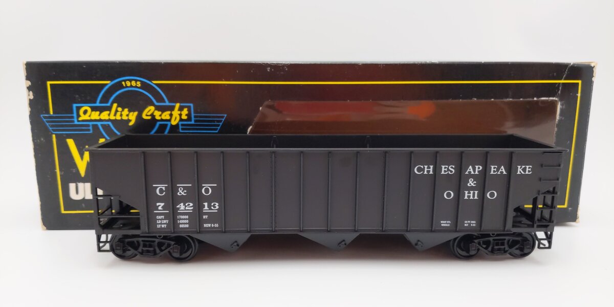 Weaver U2212 O Scale Chesapeake & Ohio 3-Bay Coal Car #74213 (2-Rail) LN/Box