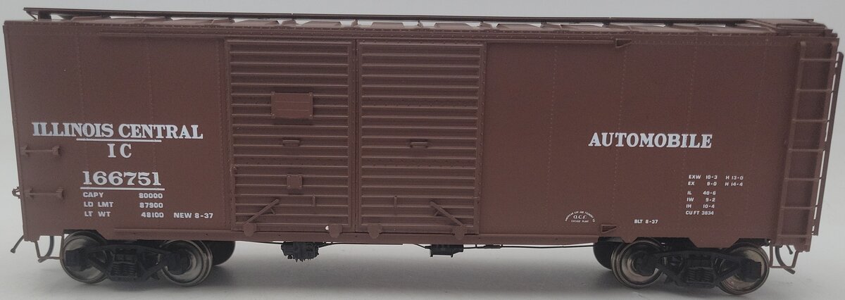 InterMountain 25213S-02 O Scale Illinois Central 2-Rail Boxcar #166751 EX/Box