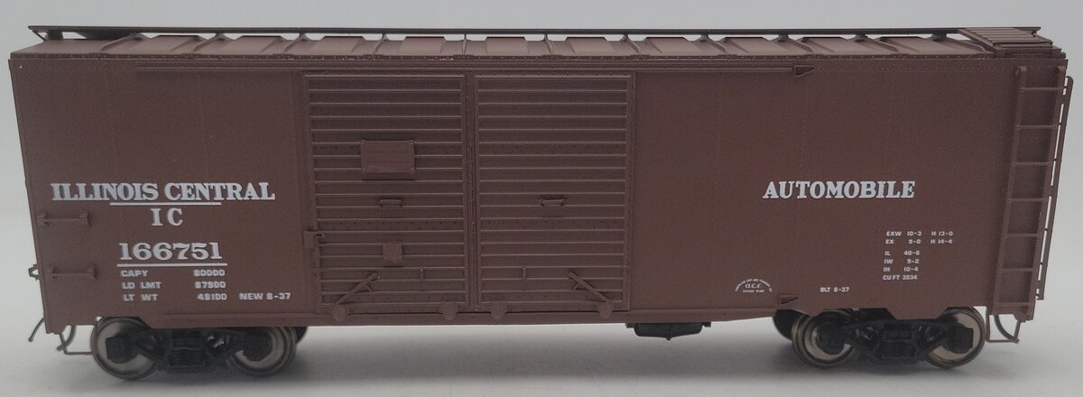 InterMountain 25213S-02 O Scale Illinois Central 2-Rail Boxcar #166751 EX/Box