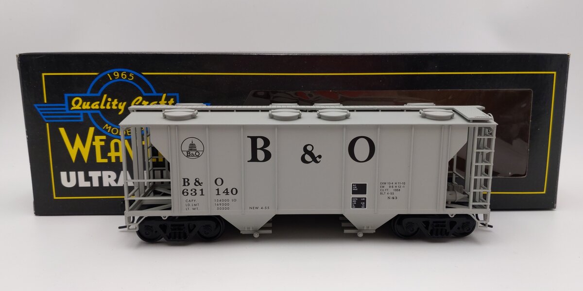 Weaver O Scale Baltimore & Ohio PS-2 Covered Hopper #631140 (2-Rail) EX/Box