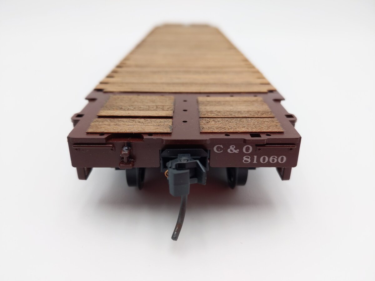 Weaver 4050 Custom O Scale Chesapeake & Ohio 50' Flat Car #81060 (2-Rail) EX/Box