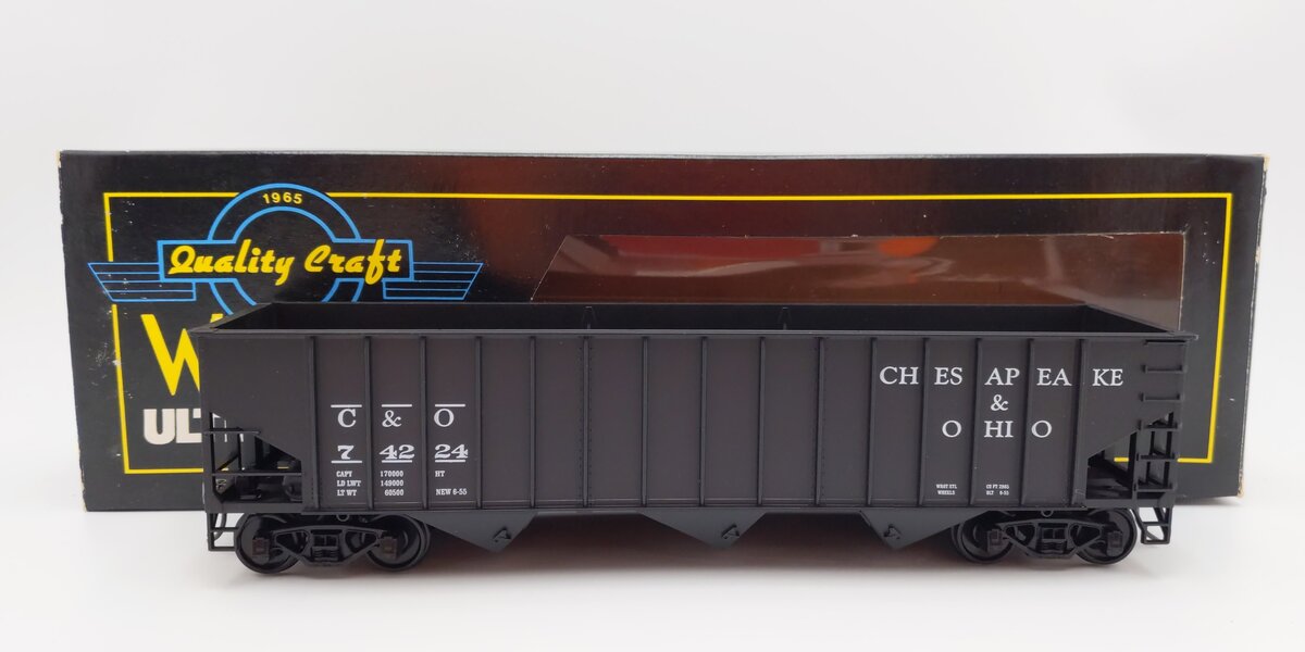 Weaver U2212 O Scale Chesapeake & Ohio 3-Bay Coal Car #74224 (2-Rail) LN/Box
