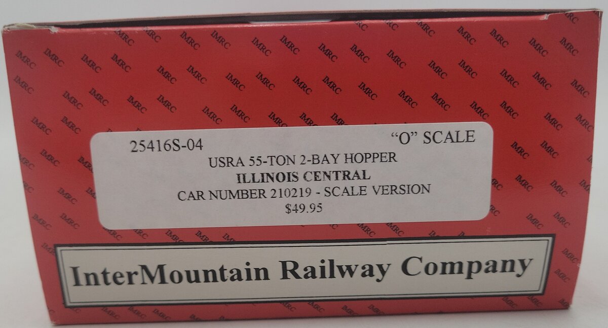 InterMountain 25416S-04 O Gauge Illinois Central 2-Rail Hopper Car #210219 VG/Box