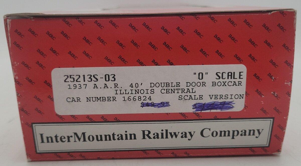InterMountain 25213S-03 O Gauge Illinois Central Boxcar #166824 EX/Box