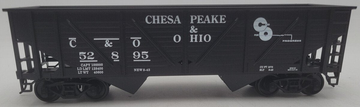 Weaver U16022SD O Gauge Chesapeake & Ohio 2-Rail Hopper Car #52895 EX/Box