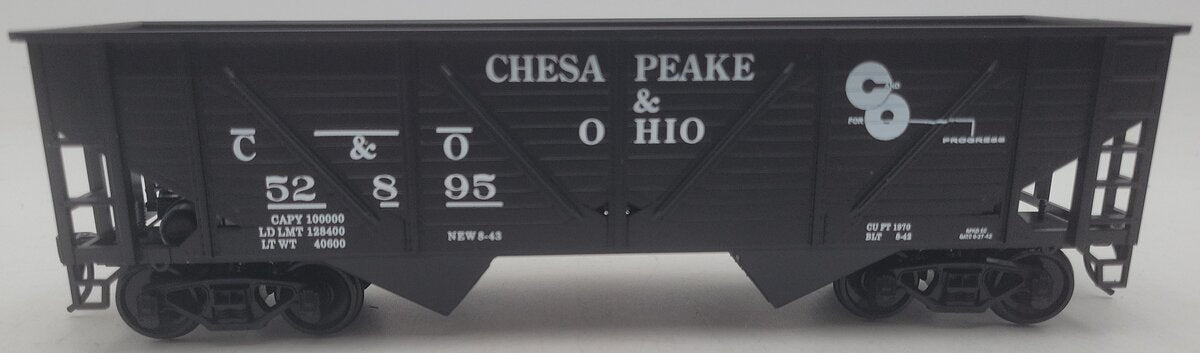 Weaver U16022SD O Gauge Chesapeake & Ohio 2-Rail Hopper Car #52895 EX/Box